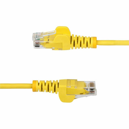 StarTech.com 50ft Yellow Slim Cat6 Ethernet Cable with Gold-Plated Connectors and PoE++ Support