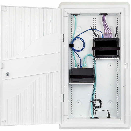 StarTech.com 28-Inch Wall-Mount Media Enclosure for Network Equipment and Cable Management