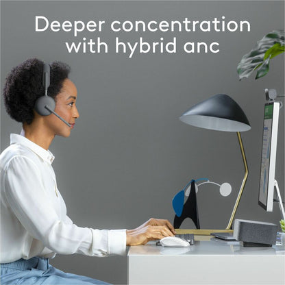 Logitech Zone Wireless 2 Noise Canceling Headset with Hybrid ANC and Bluetooth 5.2