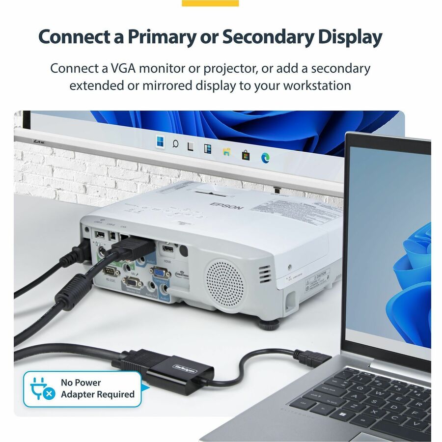 StarTech.com HDMI to VGA Adapter HD2VGAE3 - Active Video Converter for Laptop and Desktop