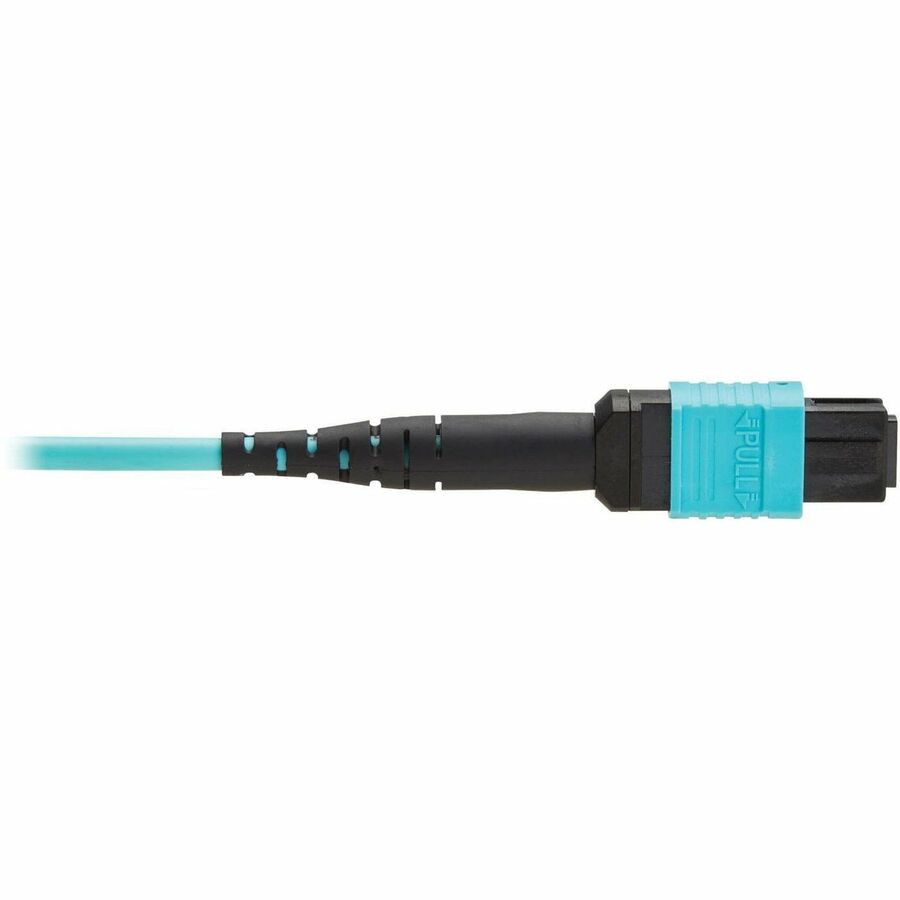 Eaton Tripp Lite Series 100G Multimode OM4 Fiber Optic Network Cable, 12-Fiber MPO/MPO, Aqua Jacket, 10 M (32.8 ft.)