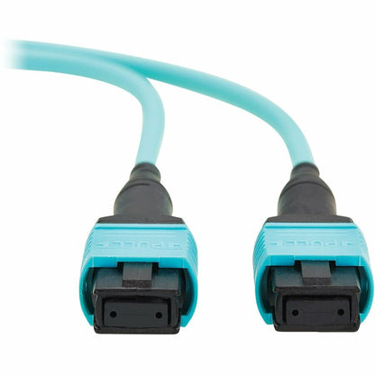 Eaton Tripp Lite Series 100G OM4 Multimode Fiber Optic Cable N845A-01M-12TAA – 3.28 ft, MPO MPO, Aqua Jacket, TAA Compliant
