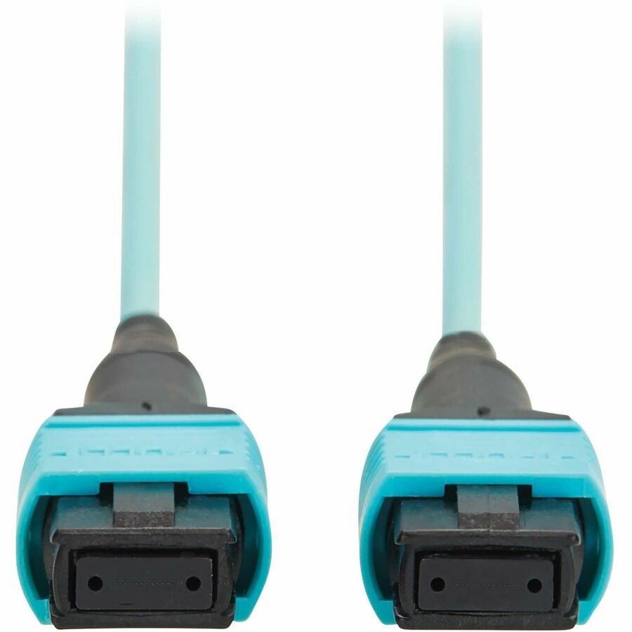 Eaton Tripp Lite Series 100G OM4 Multimode Fiber Optic Cable N845A-01M-12TAA – 3.28 ft, MPO MPO, Aqua Jacket, TAA Compliant