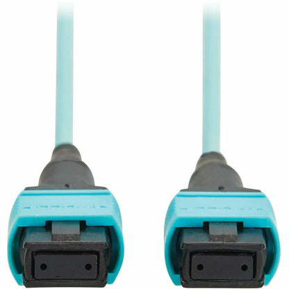 Eaton Tripp Lite Series 100G OM4 Multimode Fiber Optic Cable N845A-01M-12TAA – 3.28 ft, MPO MPO, Aqua Jacket, TAA Compliant