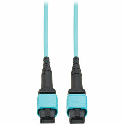 Eaton Tripp Lite Series 100G OM4 Multimode Fiber Optic Cable N845A-01M-12TAA – 3.28 ft, MPO MPO, Aqua Jacket, TAA Compliant
