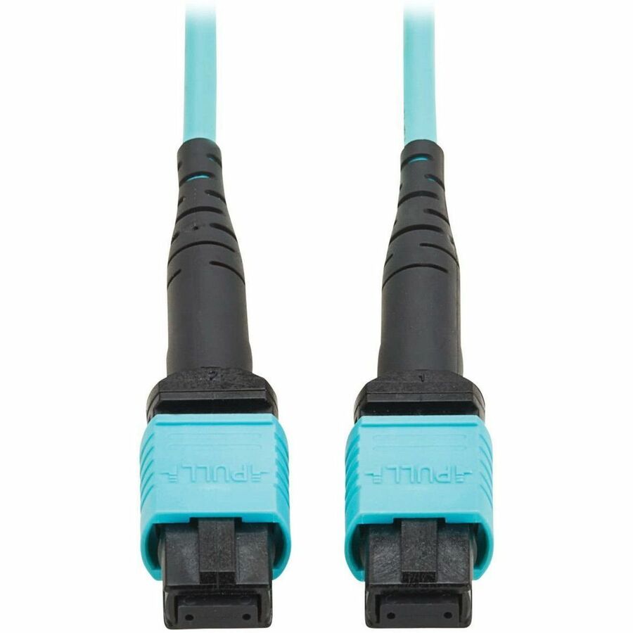 Eaton Tripp Lite Series 100G OM4 Multimode Fiber Optic Network Cable – 13.1 ft. MPO/MPO, Aqua Jacket, TAA Compliant