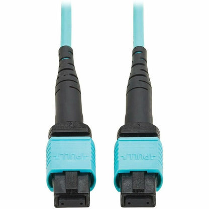 Eaton Tripp Lite Series 100G OM4 Multimode Fiber Optic Network Cable – 13.1 ft. MPO/MPO, Aqua Jacket, TAA Compliant