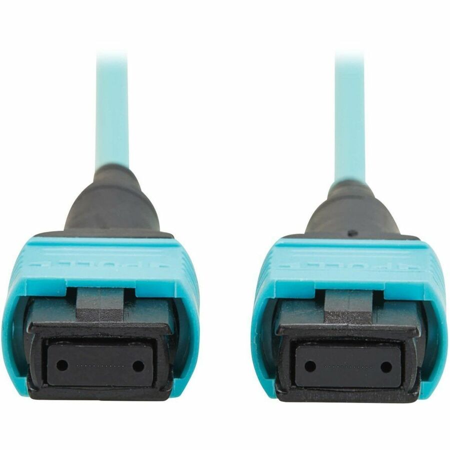 Eaton Tripp Lite Series 100G OM4 Multimode Fiber Optic Network Cable – 13.1 ft. MPO/MPO, Aqua Jacket, TAA Compliant