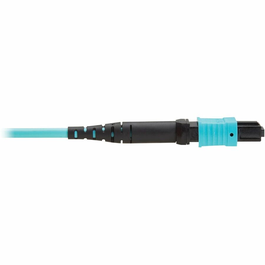 Eaton Tripp Lite Series 100G OM4 Multimode Fiber Optic Cable N845A-05M-12TAA, 16.4 ft, Aqua Jacket, MPO/MPO Connectors, TAA Compliant