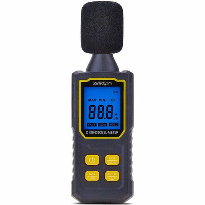 StarTech.com Handheld Digital Sound Meter with Large LCD - Noise and Decibel Level Reader for Server Rooms, Offices, and Industrial Environments (Part No. D130-DECIBEL-METER)