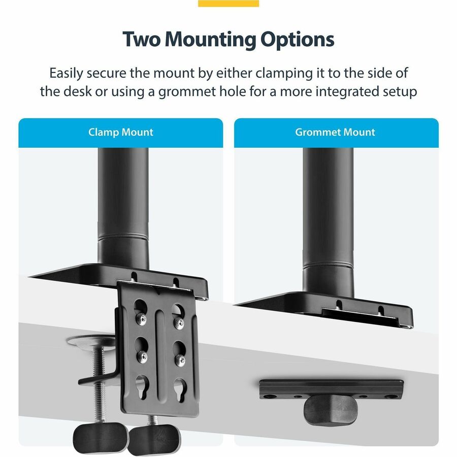 StarTech.com Monitor Desk Mount for 49-inch Ultrawide Curved Screens with Spring-Assist Arm and Adjustable Features