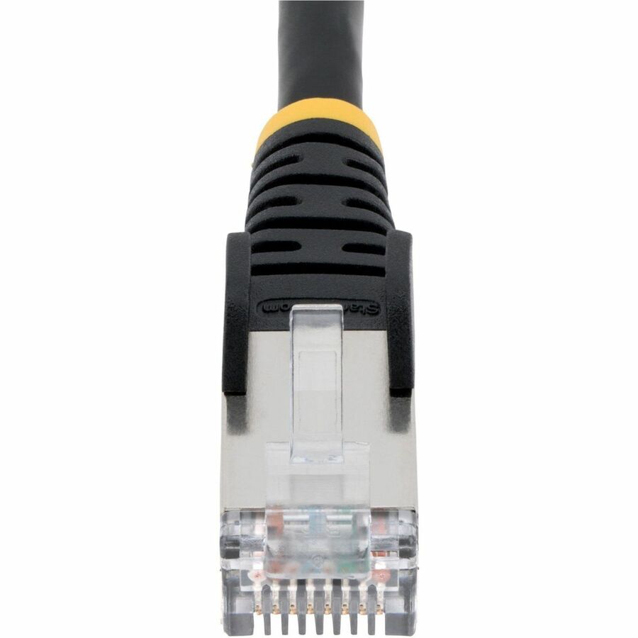 StarTech.com 50ft Black Cat6a Ethernet Cable with S/FTP Shielding and Gold Connectors