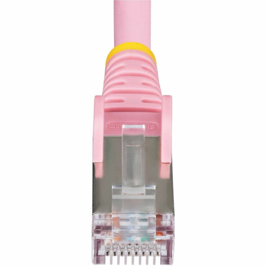 StarTech.com 50ft Pink CAT6a Ethernet Cable with Snagless RJ45 Connectors, 10 Gbps, PoE++ Support, Shielded S/FTP, LSZH Jacket