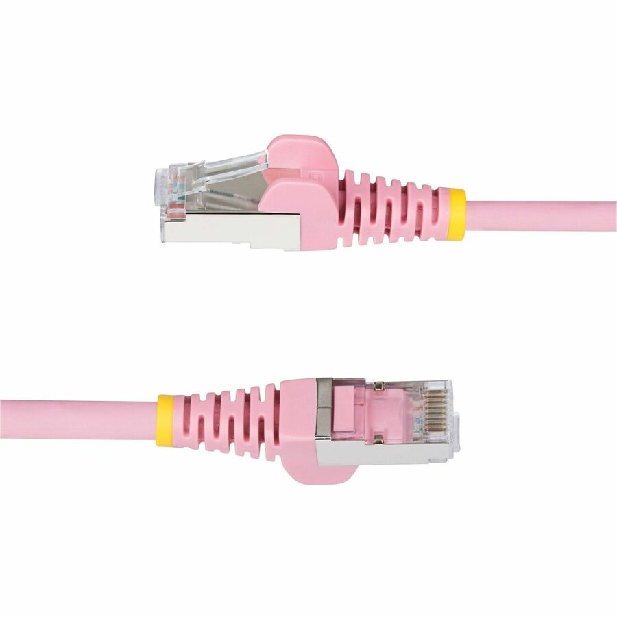 StarTech.com 50ft Pink CAT6a Ethernet Cable with Snagless RJ45 Connectors, 10 Gbps, PoE++ Support, Shielded S/FTP, LSZH Jacket
