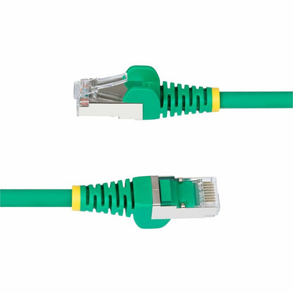 StarTech.com 50ft Green Cat6a Ethernet Cable with Shielded S/FTP Construction – 10 Gbps, PoE++, Snagless RJ-45 Connectors, LSZH Jacket