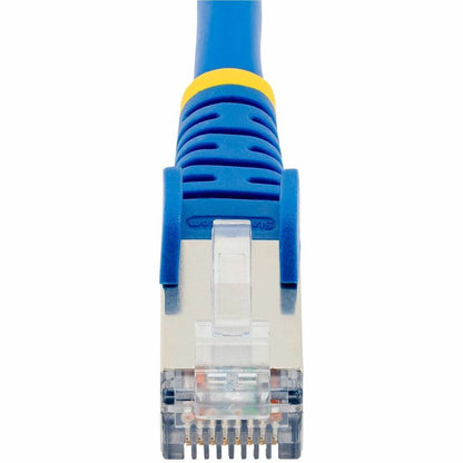 StarTech.com 1ft Cat6a Ethernet Cable - Low Smoke Zero Halogen (LSZH), Blue, 10Gbps, 100W PoE++, Shielded Patch Cord