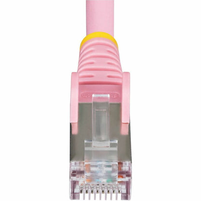 StarTech.com 1ft Pink Cat6a Ethernet Cable with Snagless RJ45 Connectors - 10 Gbps, Shielded S/FTP, Low Smoke Zero Halogen Jacket, 27 AWG Pure Copper Wire, PoE++ Support