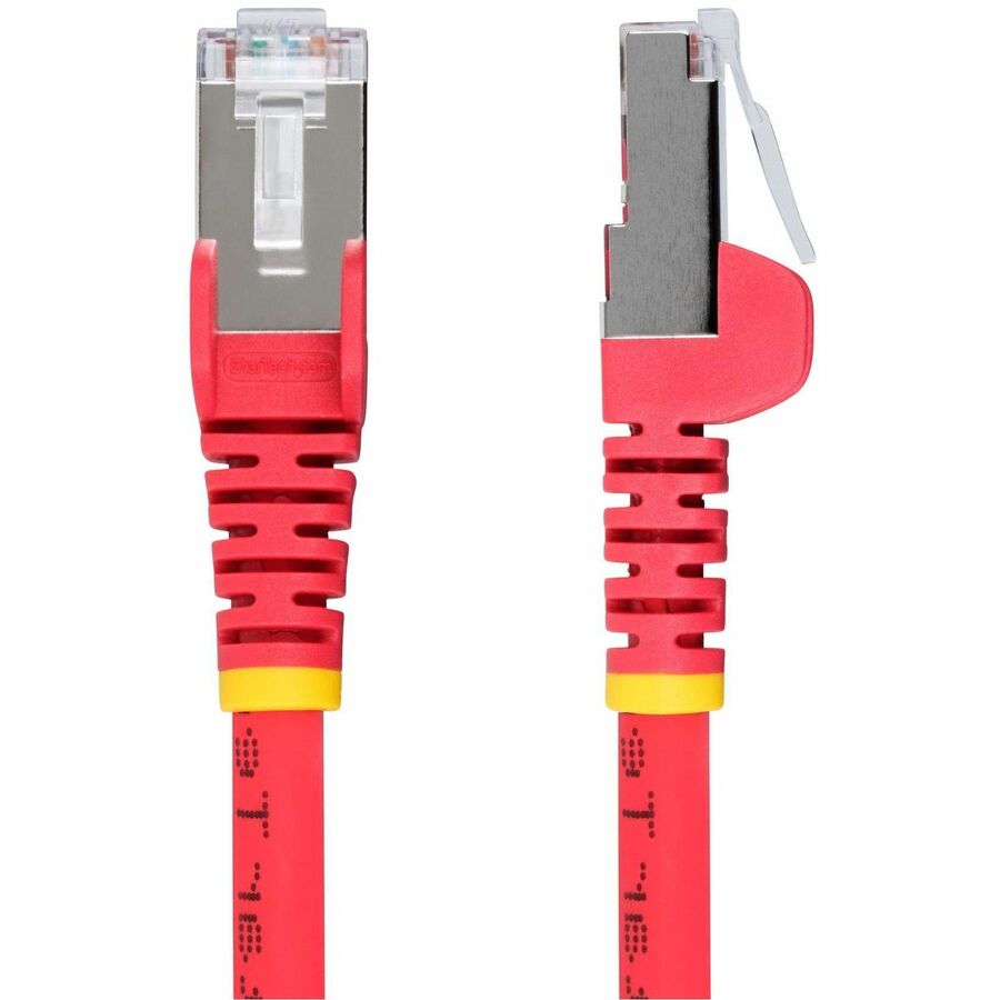 StarTech.com 25ft Red Cat6a Ethernet Cable with S/FTP Shielding and Snagless RJ45 Connectors