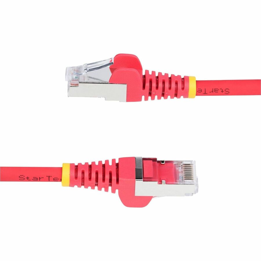 StarTech.com 25ft Red Cat6a Ethernet Cable with S/FTP Shielding and Snagless RJ45 Connectors