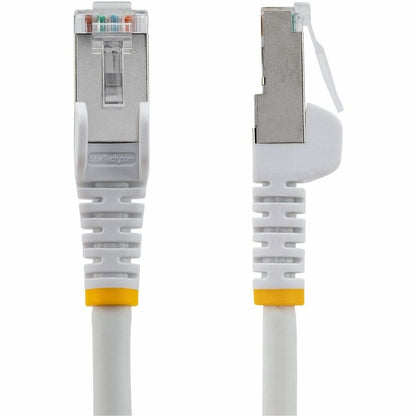 StarTech.com 50ft White CAT6a Ethernet Cable with Snagless RJ45 Connectors – 10 Gbps, PoE++ Support, S/FTP Shielded Patch Cable