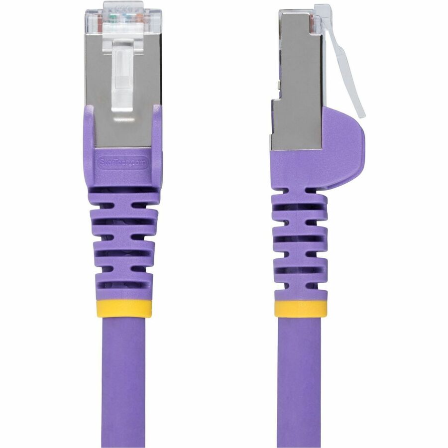 StarTech.com 25ft Purple CAT6a Ethernet Cable, Snagless RJ45, 10G, 100W PoE, S/FTP, LSZH, 27AWG Bare Copper, 500MHz, Shielded Network Cord