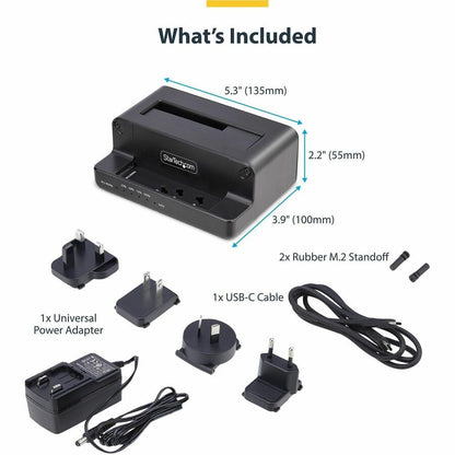 StarTech.com M.2 NVMe to SATA Drive Duplicator N2-M2-SSD-DUPLICATOR for Seamless Storage Cloning