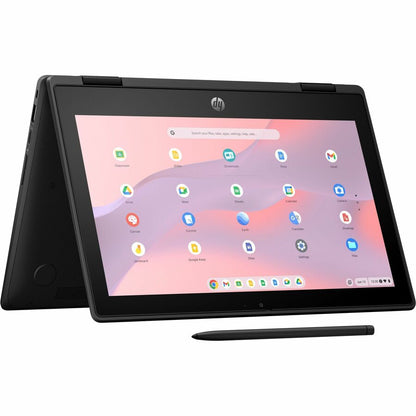 HP Fortis Flip G1m 11.6" Touchscreen Convertible 2 in 1 Chromebook - HD - Octa-core (ARM Cortex A76 + Cortex A55) - 32 GB Flash Memory - English Keyboard - Jet Black - Smart Buy