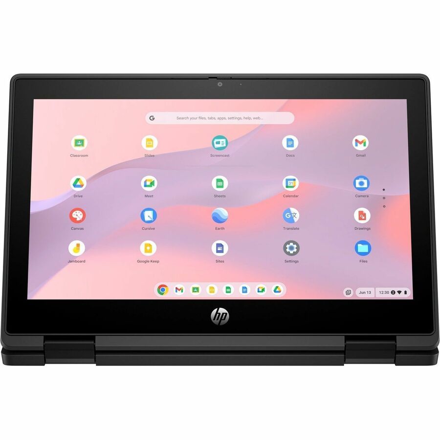 HP Fortis Flip G1m 11.6" Touchscreen Convertible 2 in 1 Chromebook - HD - Octa-core (ARM Cortex A76 + Cortex A55) - 64 GB Flash Memory - English Keyboard - Jet Black - Smart Buy