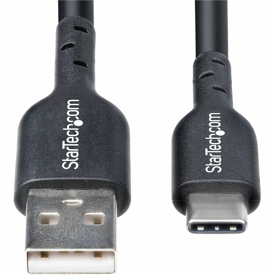 StarTech.com 15ft USB-A to USB-C Charging and Data Transfer Cable, 3A Fast Charging, USB 2.0, TPE Jacket - Black