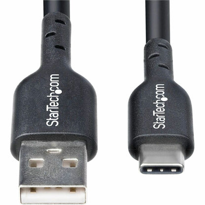 StarTech.com 15ft USB-A to USB-C Charging and Data Transfer Cable, 3A Fast Charging, USB 2.0, TPE Jacket - Black