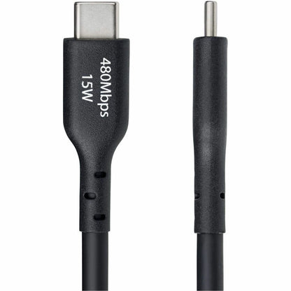 StarTech.com 15ft USB-A to USB-C Charging and Data Transfer Cable, 3A Fast Charging, USB 2.0, TPE Jacket - Black