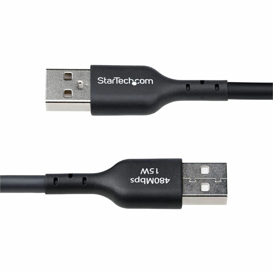 StarTech.com 15ft USB-A to USB-C Charging and Data Transfer Cable, 3A Fast Charging, USB 2.0, TPE Jacket - Black