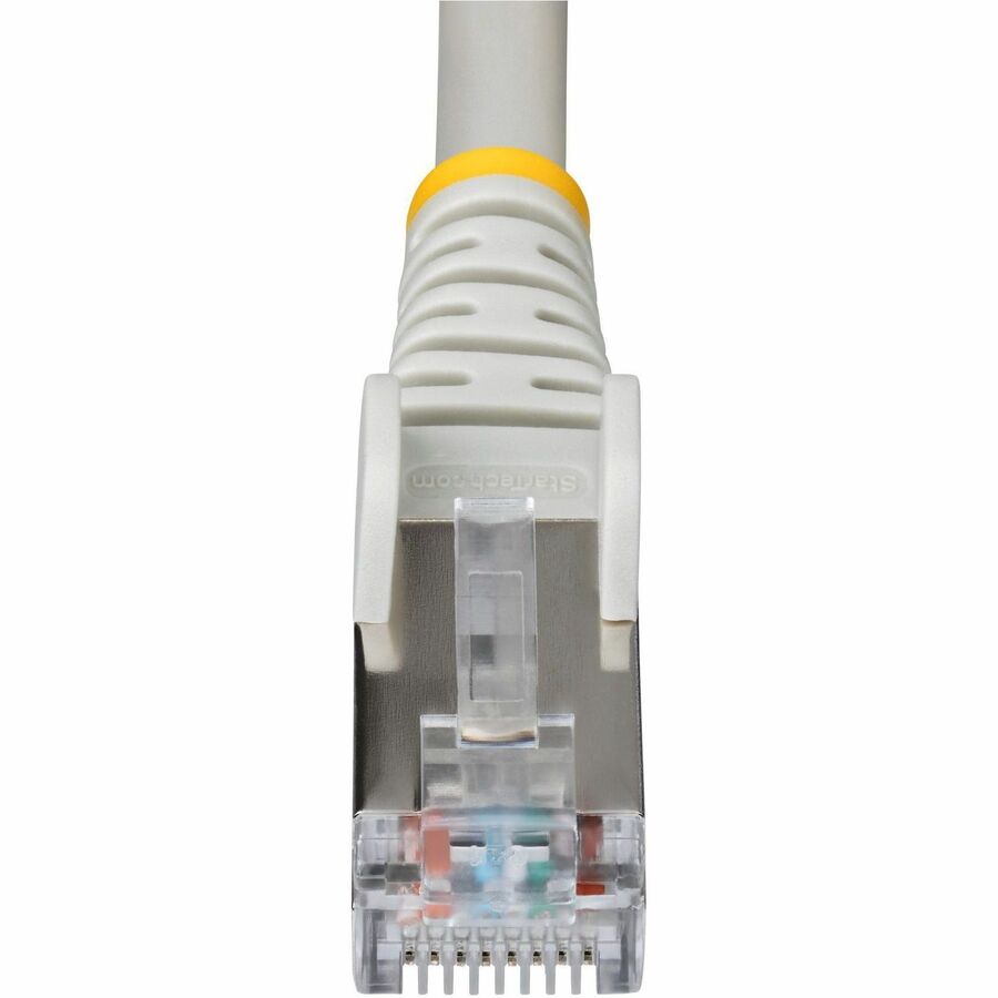 StarTech.com 6in Gray CAT6a Ethernet Cable with S/FTP Shielding and Gold-Plated Connectors