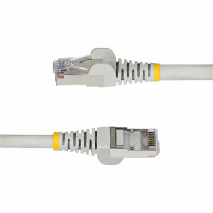 StarTech.com 6in Gray CAT6a Ethernet Cable with S/FTP Shielding and Gold-Plated Connectors