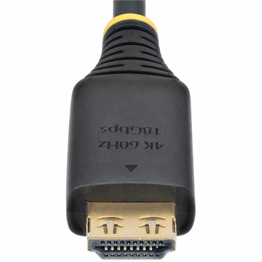 StarTech.com 6ft HDMI 2.0 High Speed Cable with Gripping Connectors for 4K UHD Displays