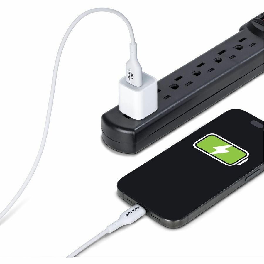 StarTech.com 6ft USB-A to USB-C Charging and Data Transfer Cable - Fast Charge & Sync, 3A, USB 2.0, White