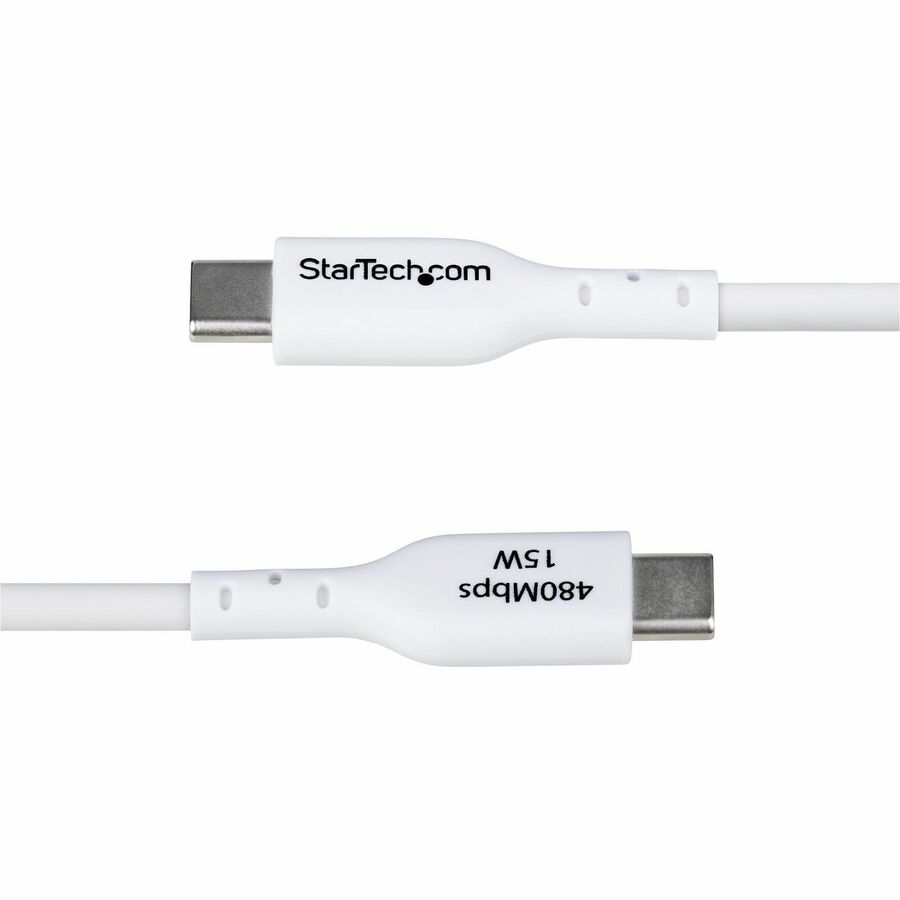 StarTech.com 6ft USB-A to USB-C Charging and Data Transfer Cable - Fast Charge & Sync, 3A, USB 2.0, White