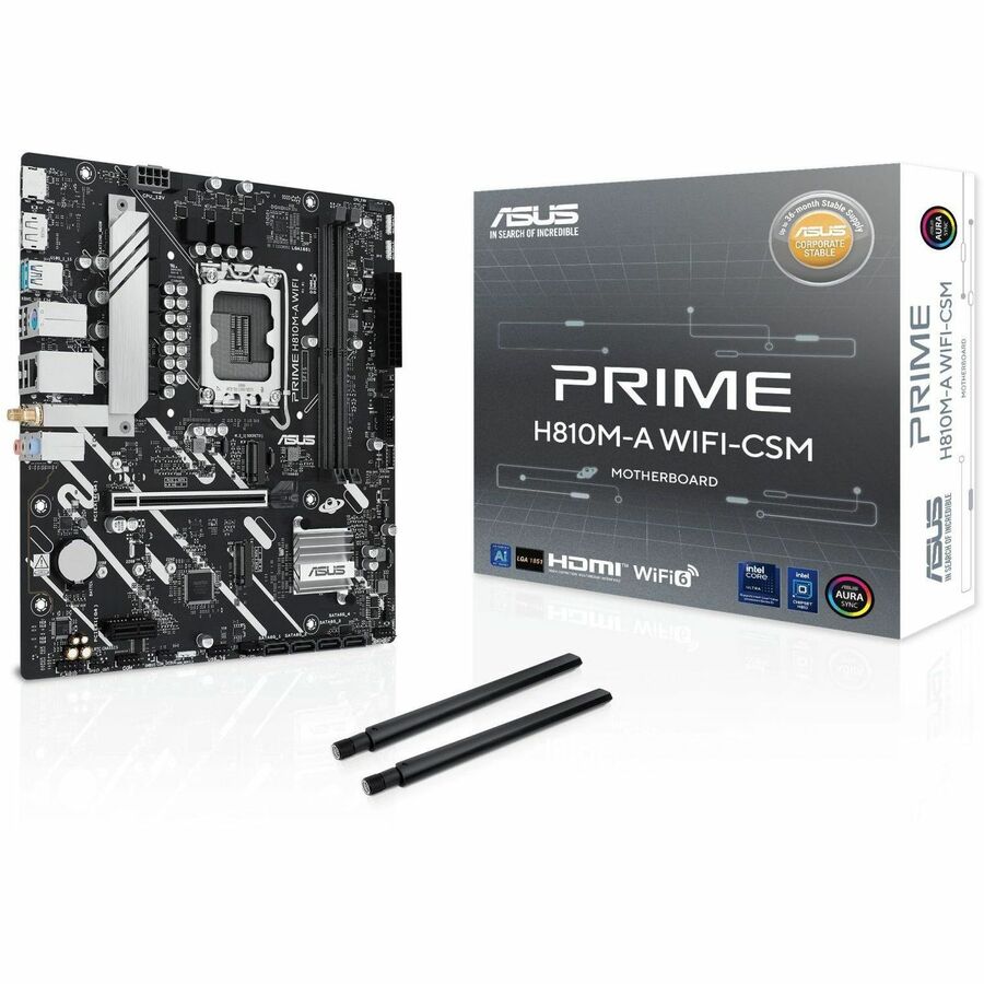 Asus Prime H810M-A WIFI-CSM Desktop Motherboard with Intel H810 Chipset and DDR5 Support