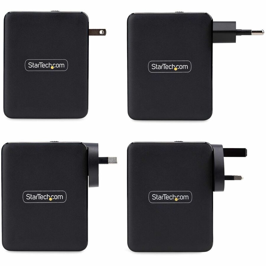 StarTech.com 140W USB-C GaN Wall Charger with 3 USB-C Ports and 1 USB-A for MacBook Pro, Dell XPS, and More