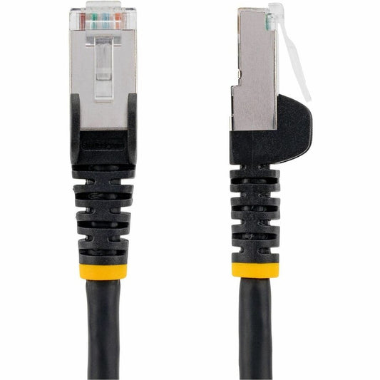 StarTech.com 100ft Black Cat 6a S-FTP Ethernet Cable for 10 Gbps Networks with PoE Support