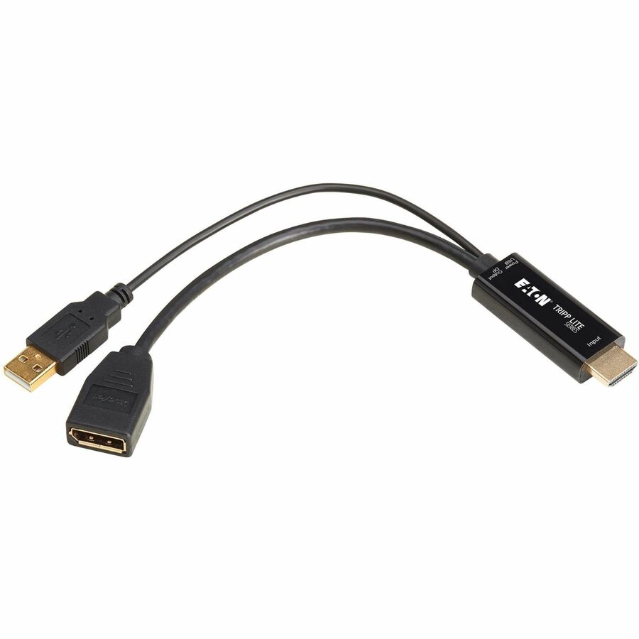 Eaton Tripp Lite Series HDMI to DisplayPort Active Converter (M/F) with USB Power, 4K 60Hz, 7-inch Cable