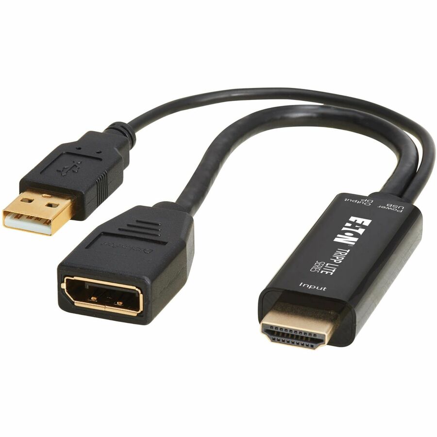 Eaton Tripp Lite Series HDMI to DisplayPort Active Converter (M/F) with USB Power, 4K 60Hz, 7-inch Cable