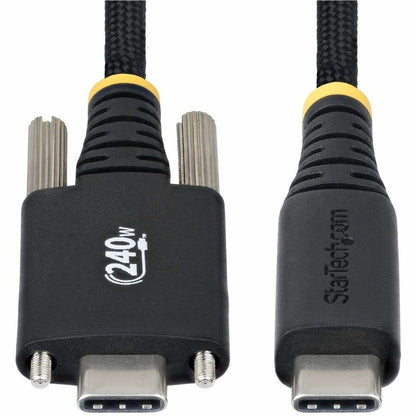 StarTech.com 6.6ft USB-C Charging Cable with Side Screw Locking for High-Power Devices, 240W Power Delivery