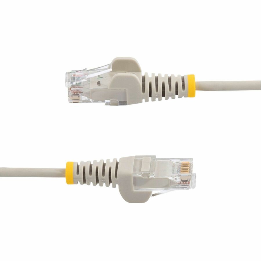 StarTech.com 4ft Gray Slim Cat6 Ethernet Cable - LSZH, UTP, 28AWG, Snagless RJ45 Connectors, Power over Ethernet (PoE++) - N6PAT4GRS