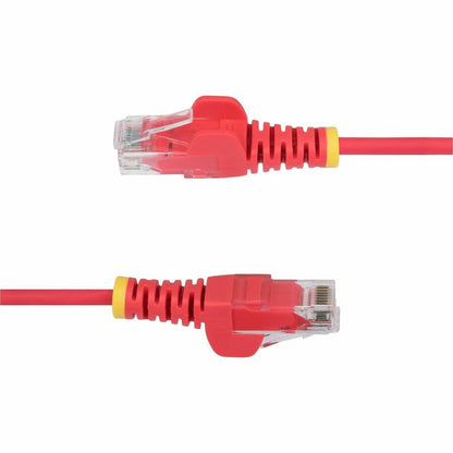 StarTech.com 7ft Red Slim CAT6 Ethernet Cable - LSZH, UTP, 28AWG, Snagless RJ45 Patch Cord for High-Density Networks