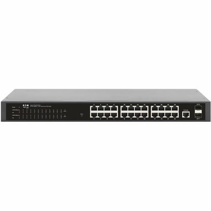 Eaton Tripp Lite Series 24-Port Managed Gigabit Ethernet Switch with PoE+ - Layer 2, 1 Gbps, 2x GbE SFP Ports, 370W PoE, 1U Rack/Desktop