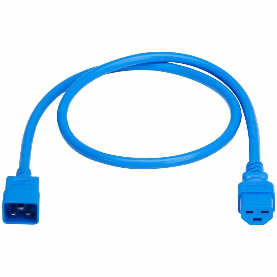 Eaton Tripp Lite Series Power Cord P035-004-ABL – Heavy-Duty 20A C20 to C21 Network Device Power Cable, 4 ft. Blue