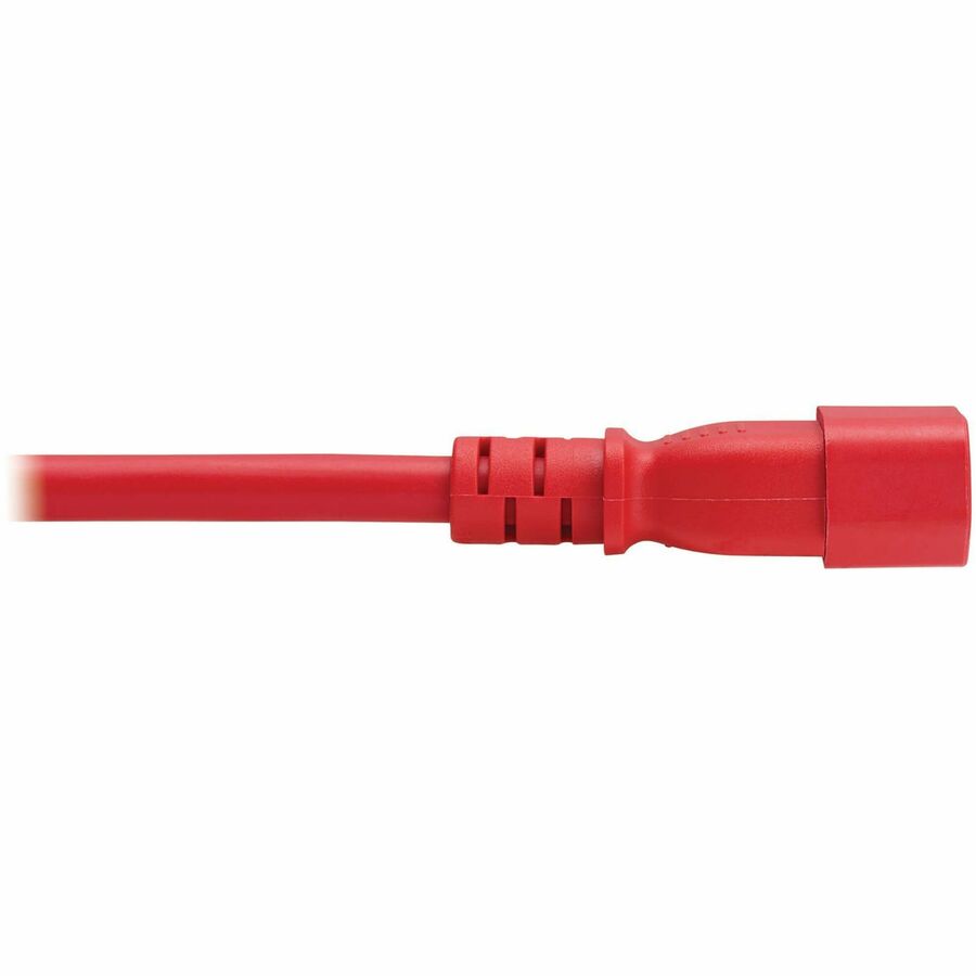Eaton Tripp Lite Series Heavy-Duty Power Cord C14 to C21, 15A, 250V, 14 AWG, 5 ft, Red