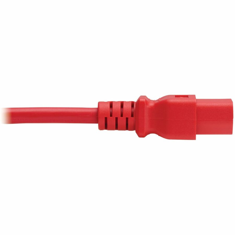 Eaton Tripp Lite Series Heavy-Duty Power Cord C14 to C21, 15A, 250V, 14 AWG, 5 ft, Red