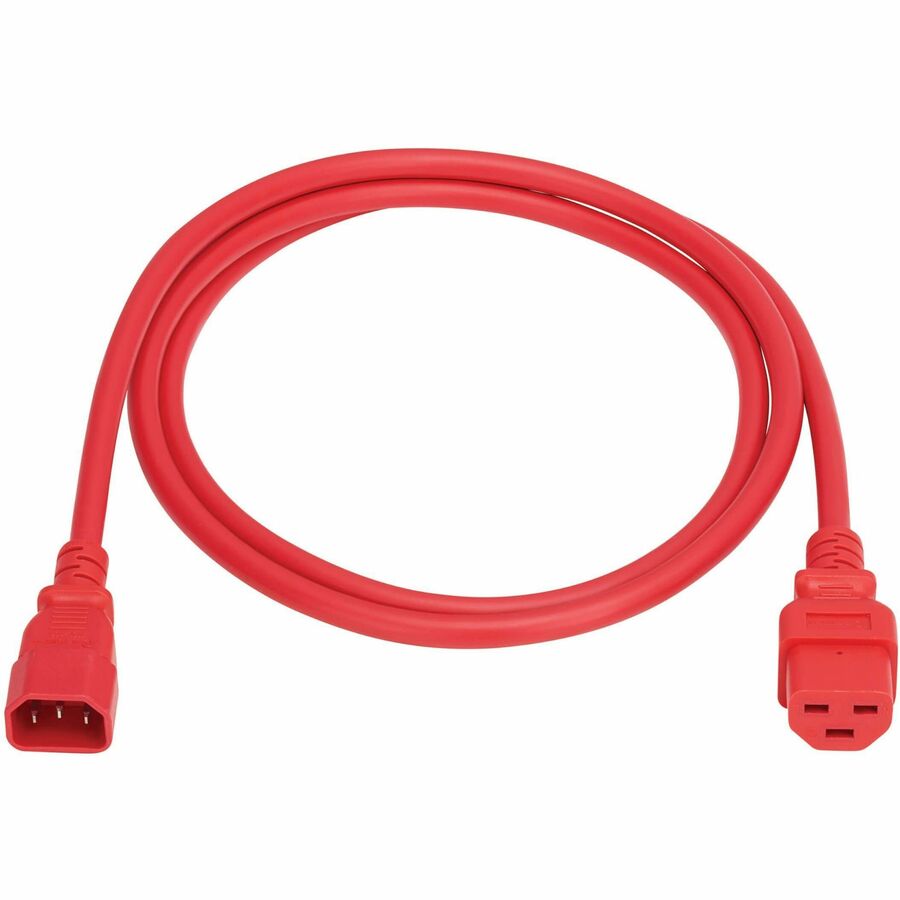 Eaton Tripp Lite Series Heavy-Duty Power Cord C14 to C21, 15A, 250V, 14 AWG, 5 ft, Red